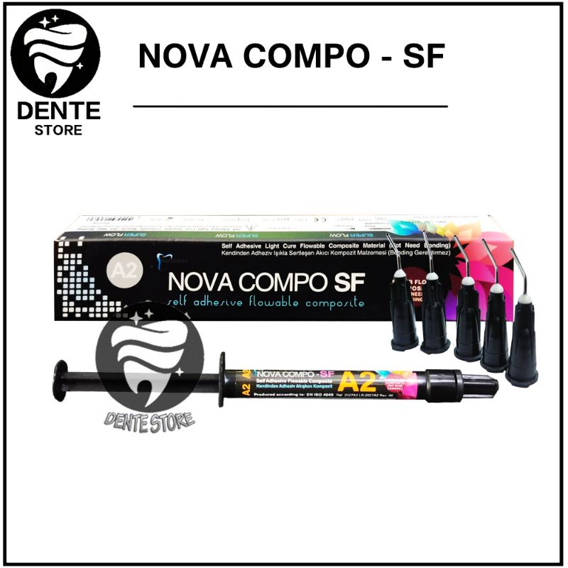 DENTAL COMPOSITE FLOWABLE / COMPOSITE FLOW / BAHAN TAMBAL / NOVA COMPO SF