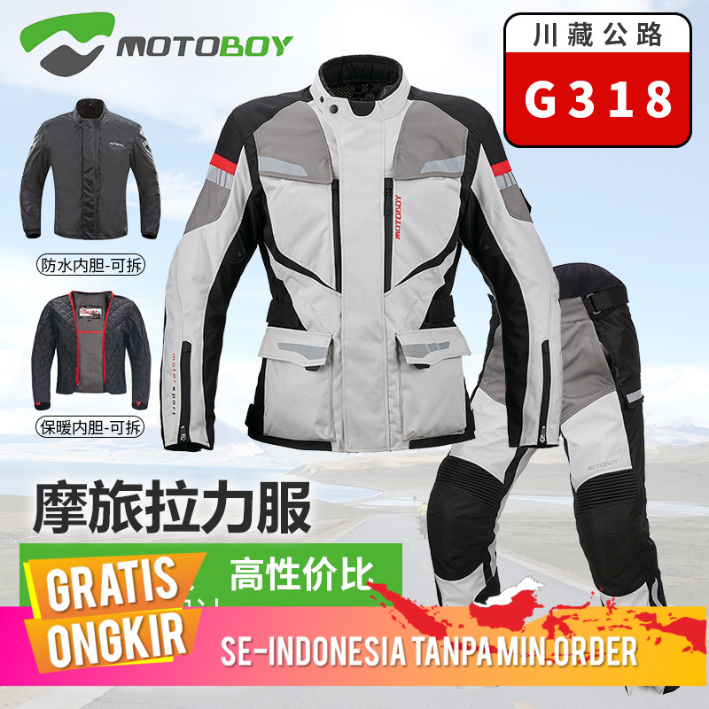 Motoboi Sepeda Menunggang Pakaian  Baju Knight Kostum Rally Pakaian Balapan Mobil Mantel Motor Set P