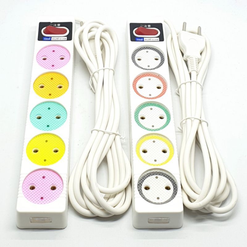LY-212XSK3 3M 5L Loyal Multicord Stop Kontak Saklar Lampu 3 Meter 5 Lubang / Colokan Listrik