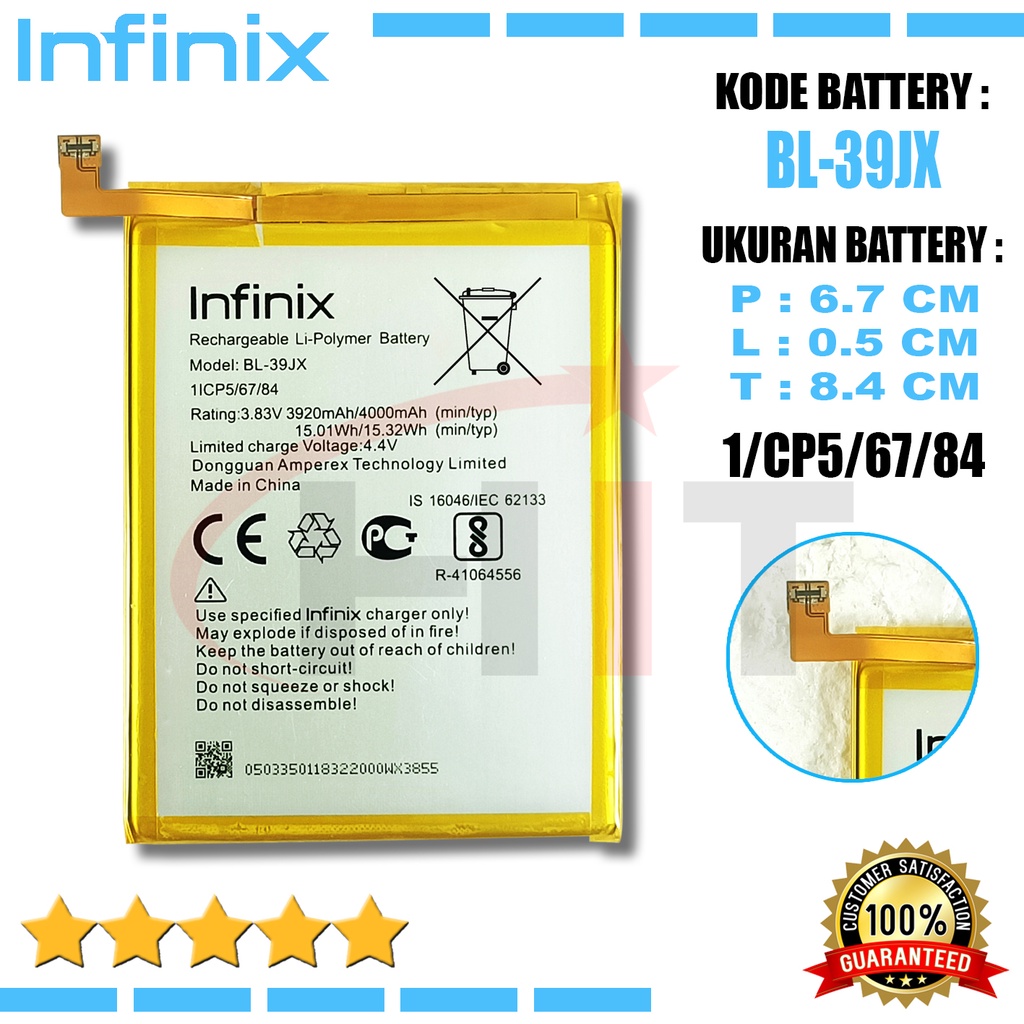 Baterai Ori Battery INFINIX HOT 6X - HOT S3X X622 Battery BL-39JX