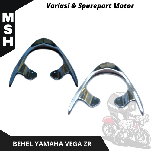 Behel Vega ZR Begel Planger Belakang Yamaha Vega-ZR Alumunium Warna Hitam dan Silver Chrome MSH Vari