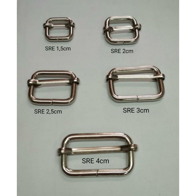 Ring Jalan / Ring  geser tebal Nickel  aksesoris tas tali tas ring tas Craft kerajinan tangan handma