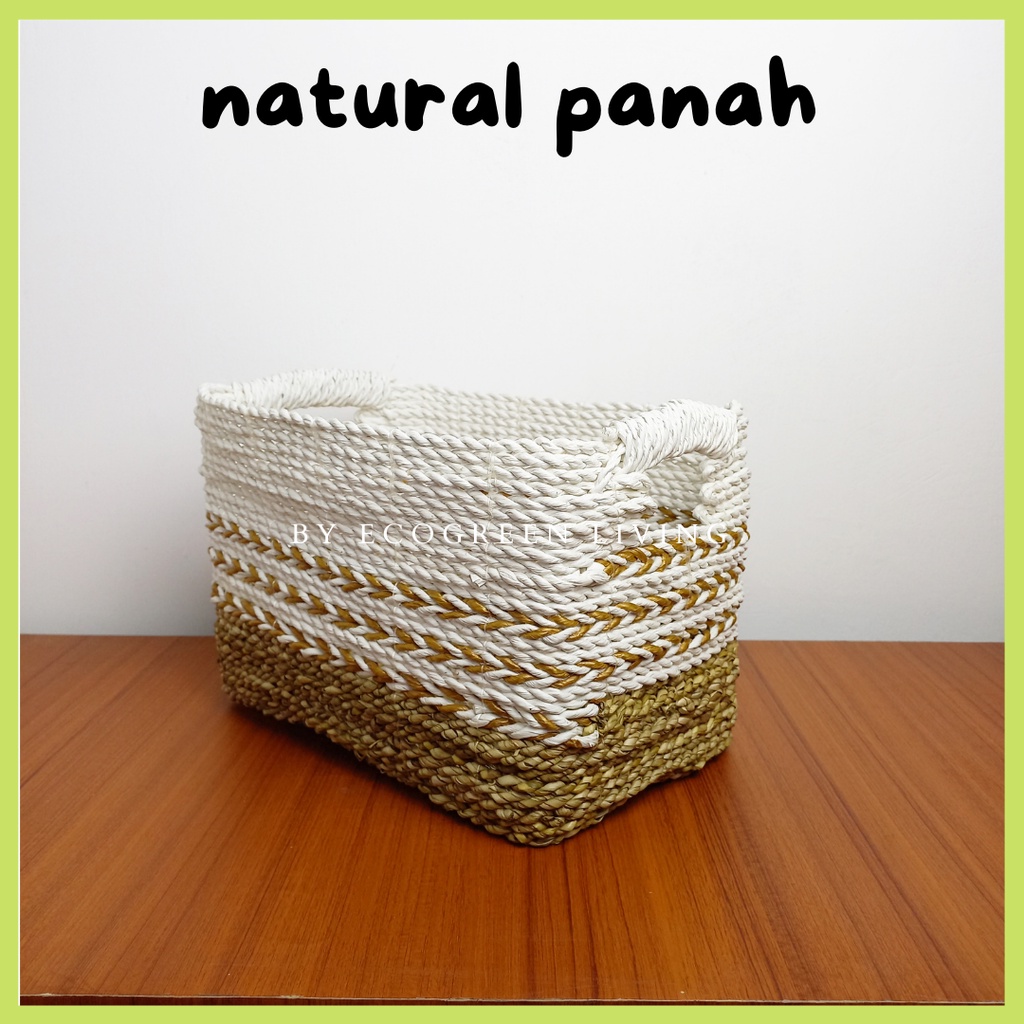 KERANJANG ANYAMAN SEAGRASS / RECTA SEAGRASS SIZE S 30X19X19 CM