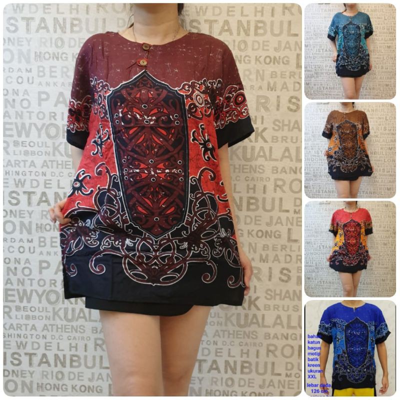 baju Bali batik daya XL dewasa rayon bagus dewasa