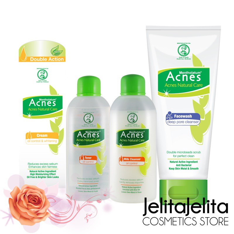 Acnes Natural Care - Acne Treatment Paket 4in1 (Paket Wajah Jerawat)