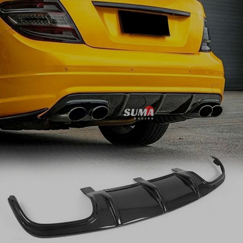 DIFFUSER BEMPER BELAKANG MERCEDES W204 CARBON KEVLAR