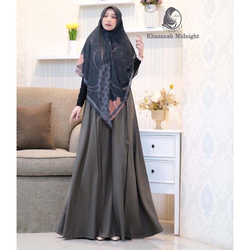 [JOZA CLOTHING] GAMIS SYARI TERBARU / DRESS SET PRINTING " KHAZANAH SET " BY JOZA