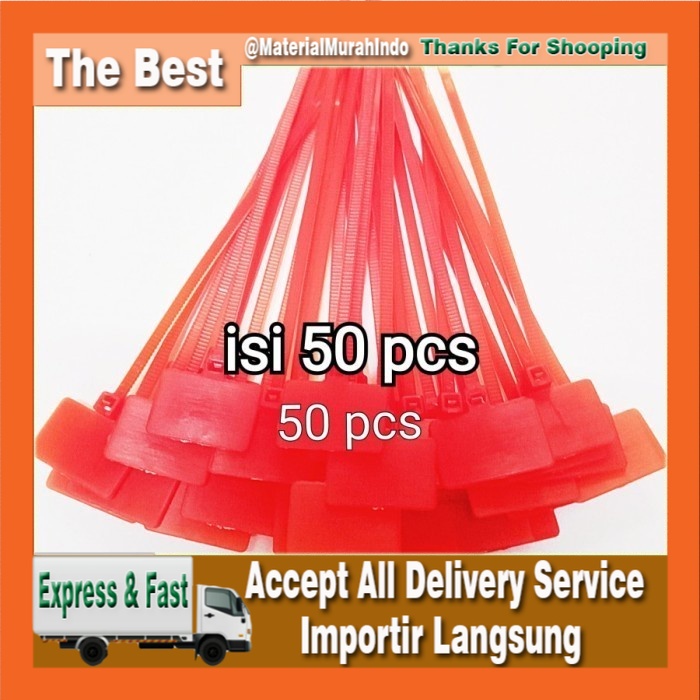 Cable Ties Label Bendera 4x150/Kabel label Ties nama