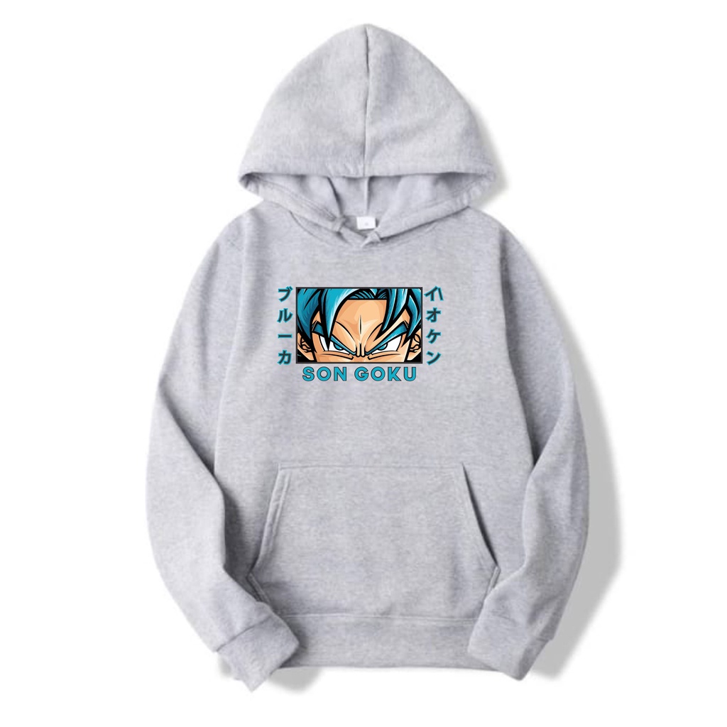 SON GOKU Jumper Hoodie II SON GOKU Sweater Hoodie II Sweter Oblong Topi SIZE M - XL ( Pria &amp; Wanita / Anak &amp; Dewasa )