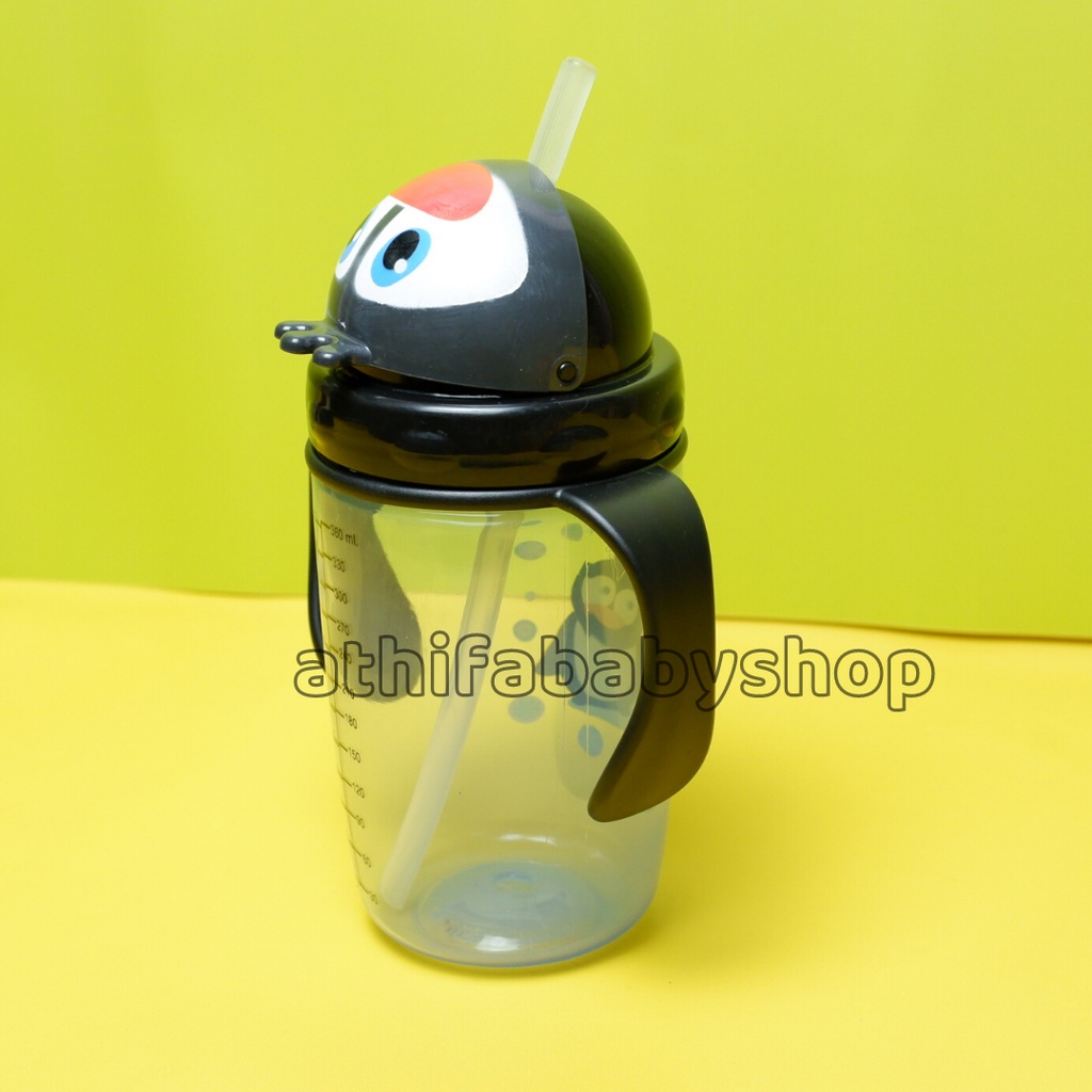 Botol Minum Anak Sedotan Untuk Anak-anak Perempuan / Lelaki Bayi Balita Baby DODO Cup 360ml Botle Susu Karakter Hewan Animal Lucu Sport Handle Cup