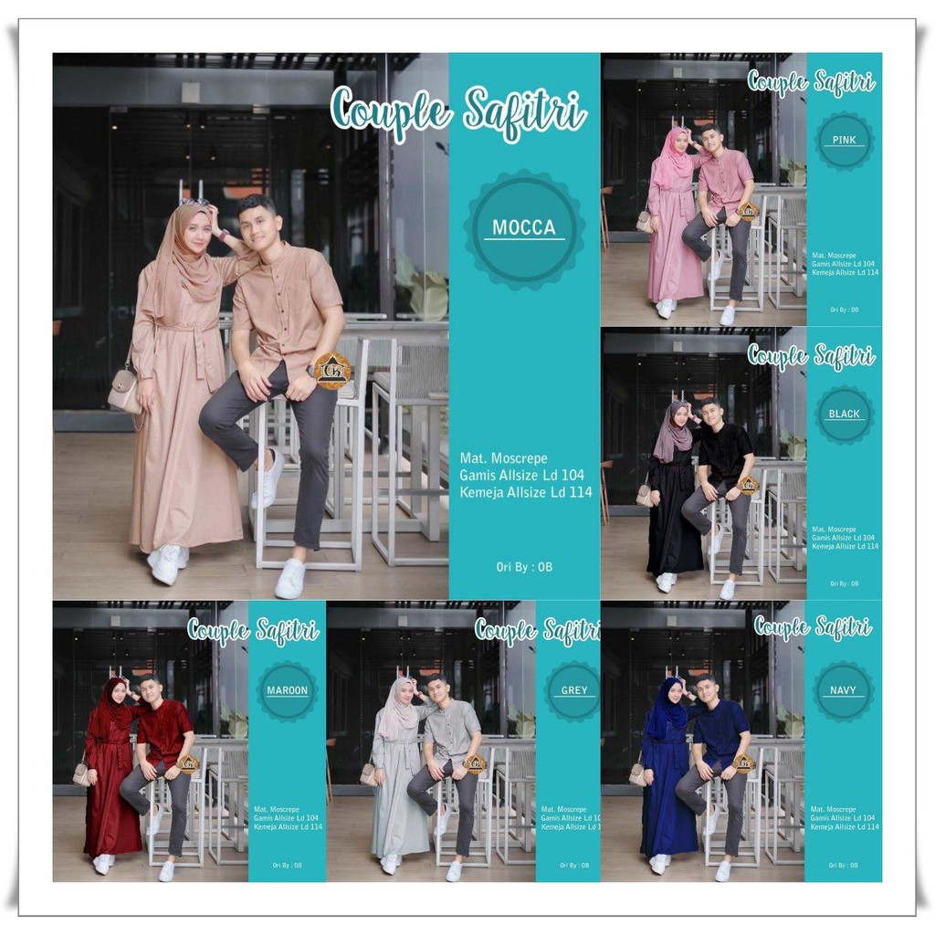 ARIMBIT LEBARAN (2020) HAFIZ&HAFIZAH FAMILY GAMIS - BAJU COUPLE KELUARGA TERBARU COUPLE SAFITRI