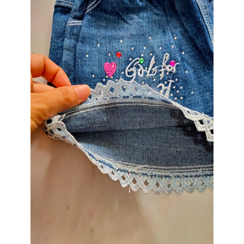 CELANA DENIM HK/HOTPANTS ANAK CEWE JEANS DENIM/CELANA ANAK PEREMPUAN