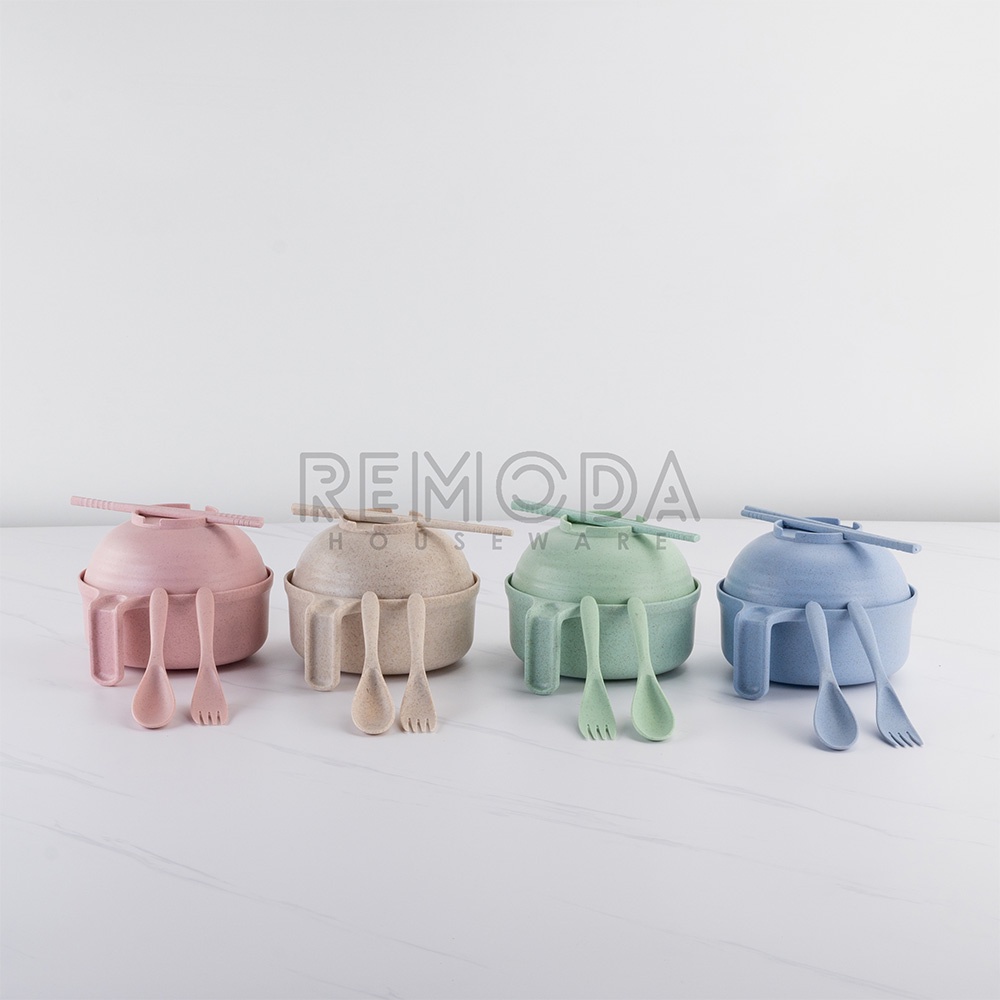 [Remoda] Mangkuk 5 in 1 Wheatstraw set 2 model