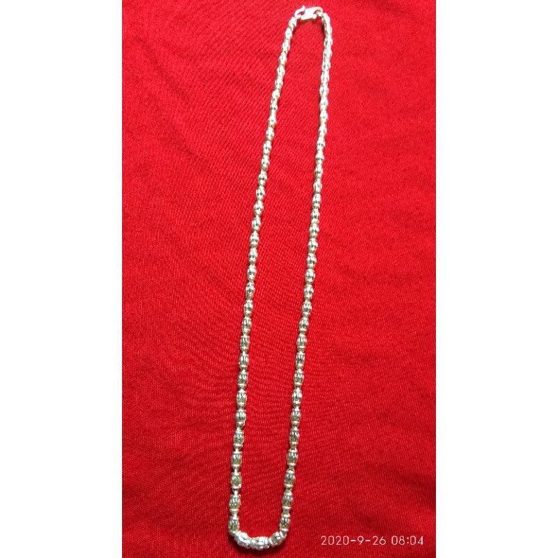 kalung bambu guci perak murni