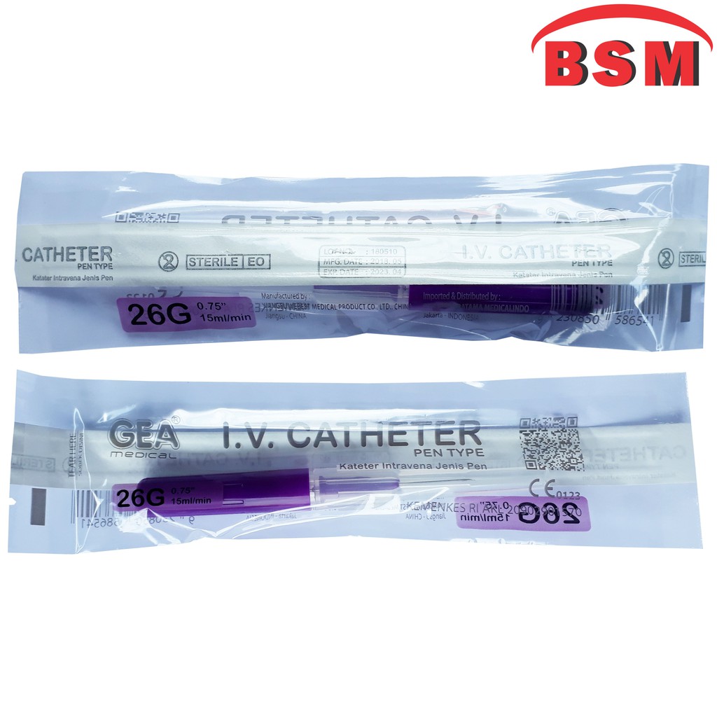 IV Catheter 26 G Gea Medical IV Cath GEA 26 G