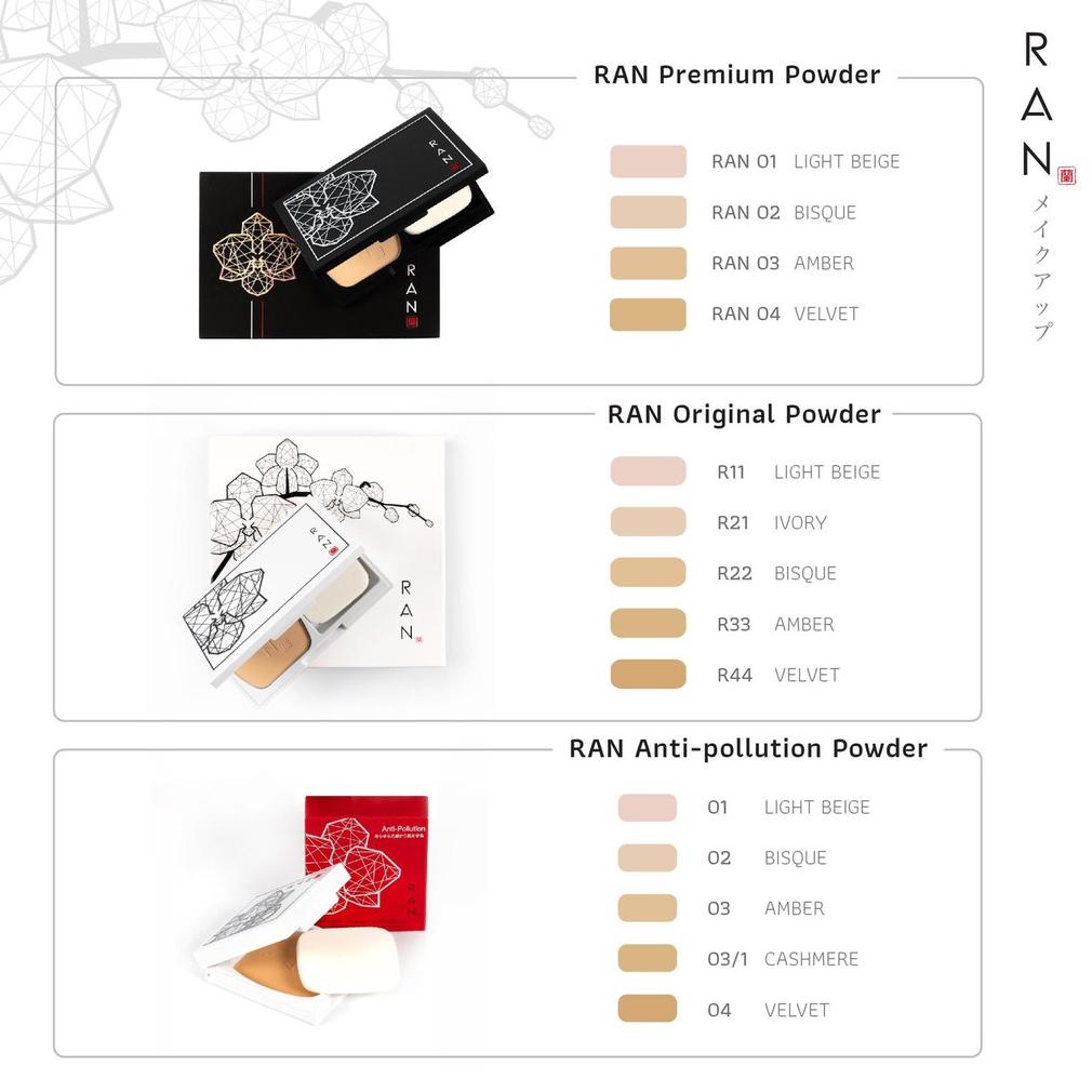 (PROMO YGV84) NATCHA BEAUTY x RAN PREMIUM POWDER NO BOX TWC BEDAK PADAT COMPACT WATERPROOF TERBAIK ❀