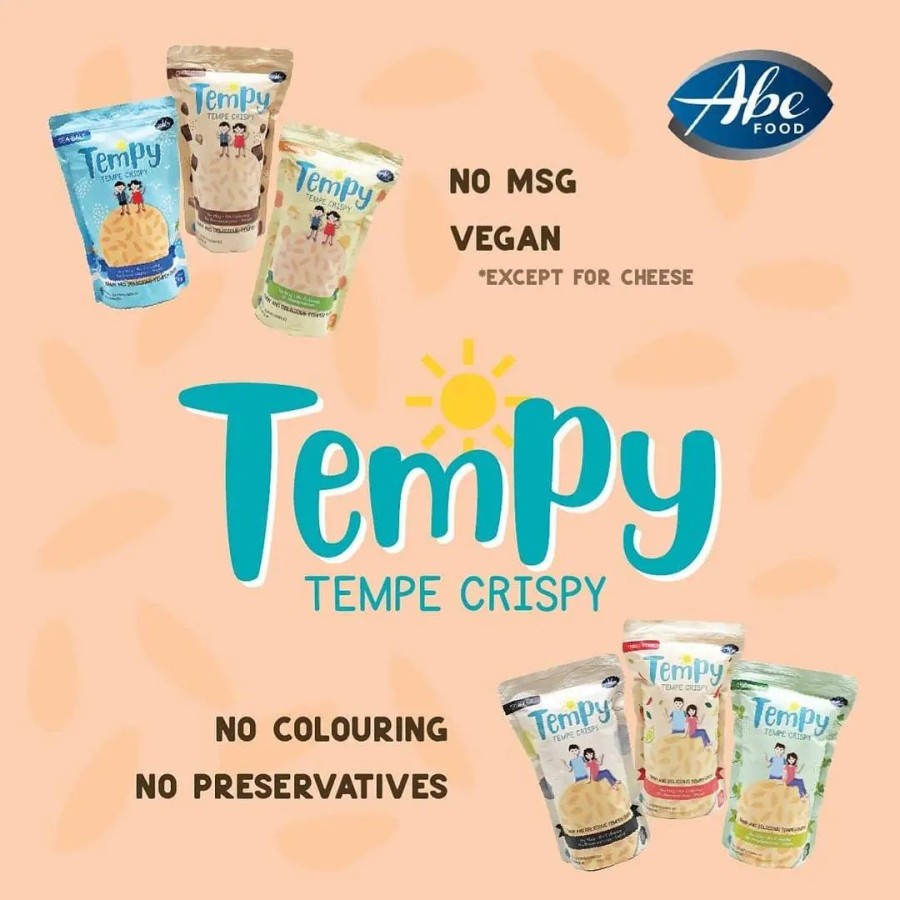 Snack Cemilan Sehat Anak Makanan Ringan Abe Food Tempy Keripik Tempe Crispy 70gr