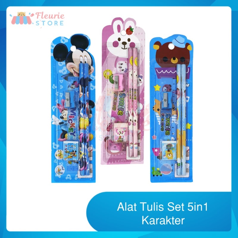 

Alat Tulis Set Mini 5in1 - Mini Stationery / Paket Alat Tulis