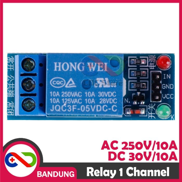 RELAY 5V 1 CHANNEL OUTPUT 250VAC 30VDC 10A MODULE FOR ARDUINO