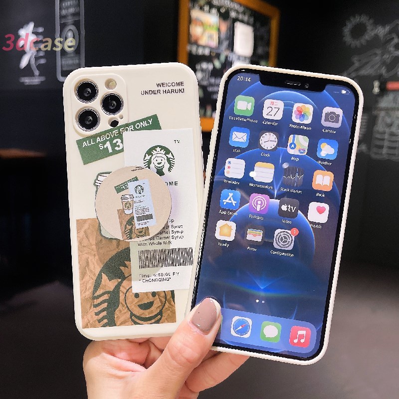 Popsockets Case Bahan TPU Starbucks untuk OPPO A15 A54 A5S A3S A16 A95 A7 A5 A9 A31 A53 2020 A12 A1K Reno 5 4 5F 4F A74 A15S A52 A11K A92 A35 A11 A93 A32 A72 A94 A53S F17 PRO A16S A12S A12E A33 Y20 Y12 5 5i C3 C25 C12 A12