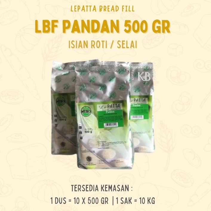 

Lepatta Bread Fill 500 GR (Sarikaya, Pandan, Kelapa Pandan)