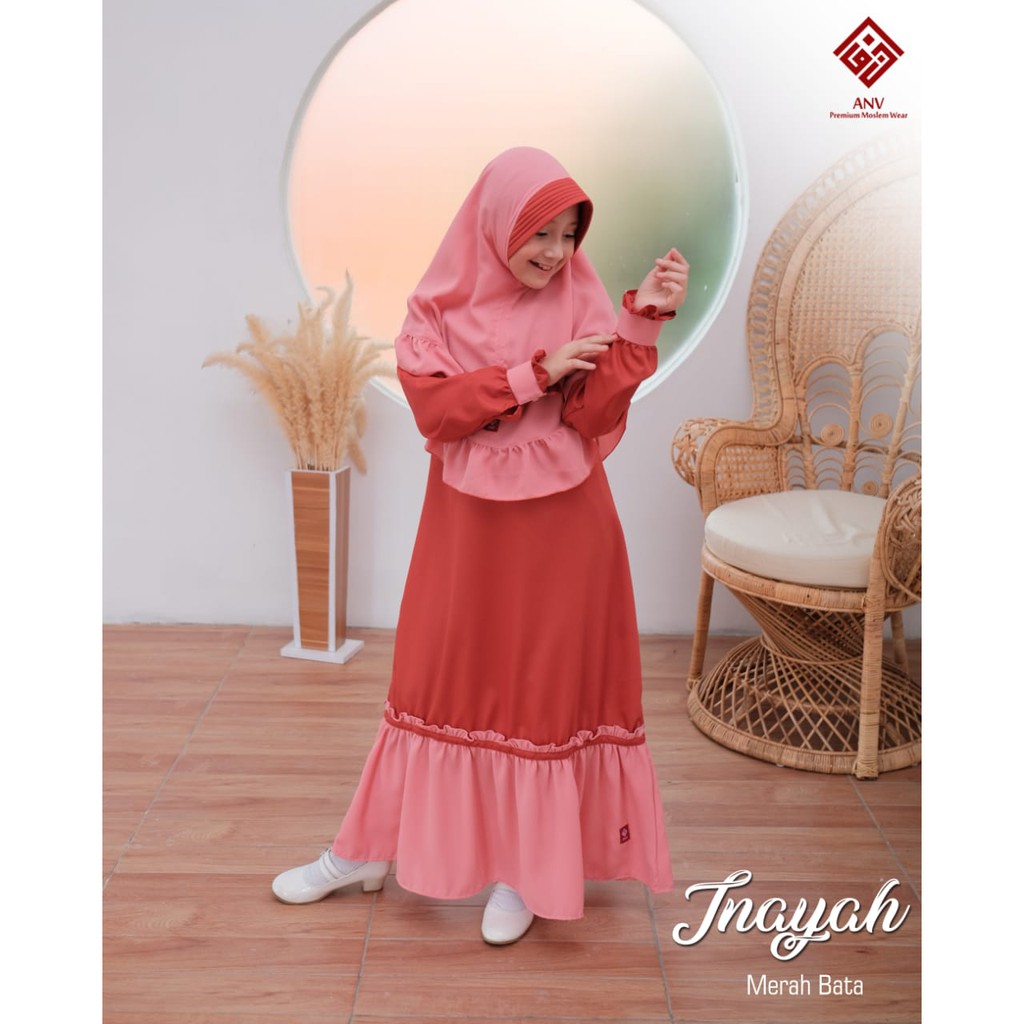 [SIZE KIDS] GAMIS INAYAH GAMIS ANAK ORI BY ANV ESTIMASI 3-8 TAHUN