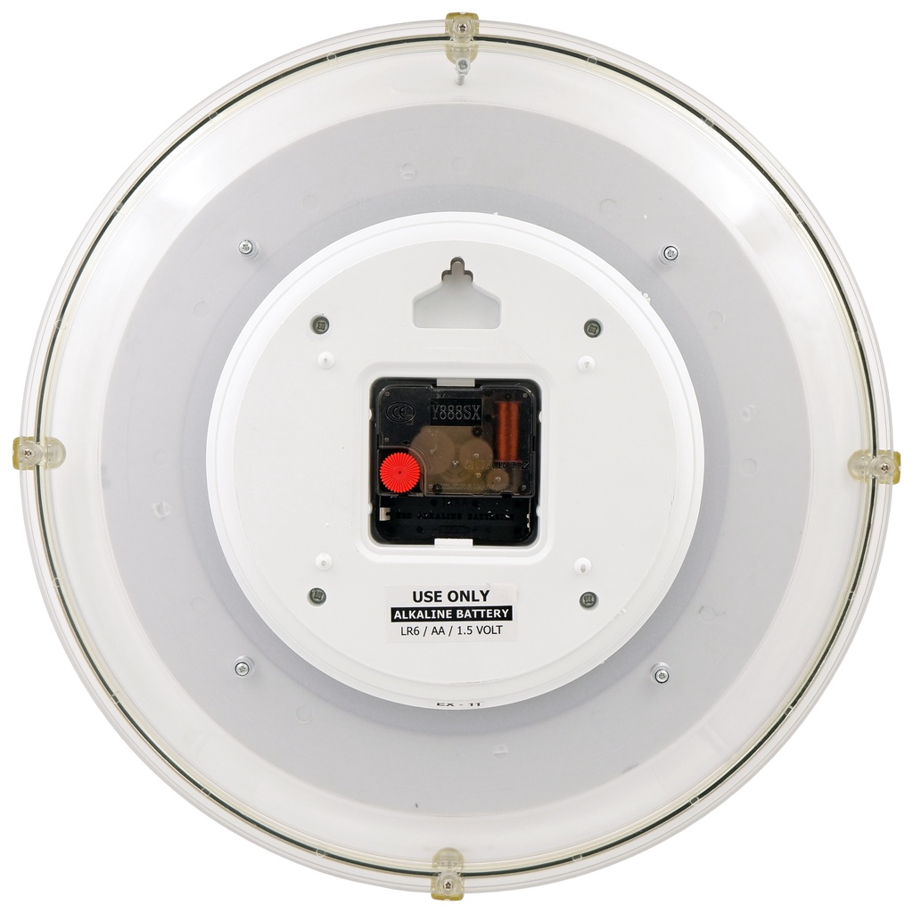 Jam Dinding Edison Sweep ES 331 T8 Chrome Timbul Diameter 330mm 33cm