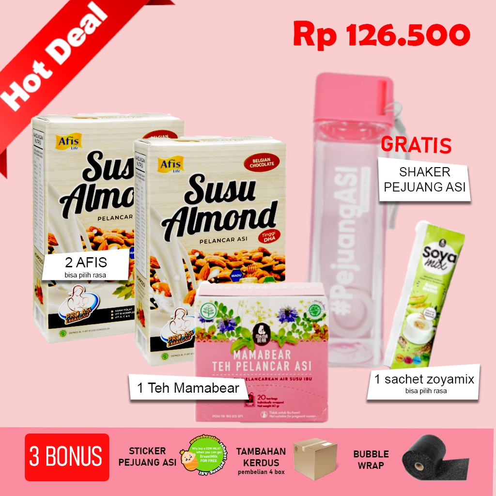 [TERLARIS] PAKET 3 ALMOM MAMABEAR AFIS / PELANCAR ASI SARI ALMOND BUBUK / ASI BOOSTER ALMOND Milk Enmum Black Mores  Mommond Premium Murah Meningkatkan Berat Bayi BB Bisa COD Herbal Daun Kelor Asimor Ikan Gabus Anmum Almona Herbalabia