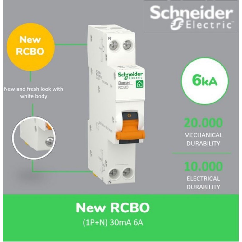 rcbo slim Schneider 6a,10a,16a,20a,25a
