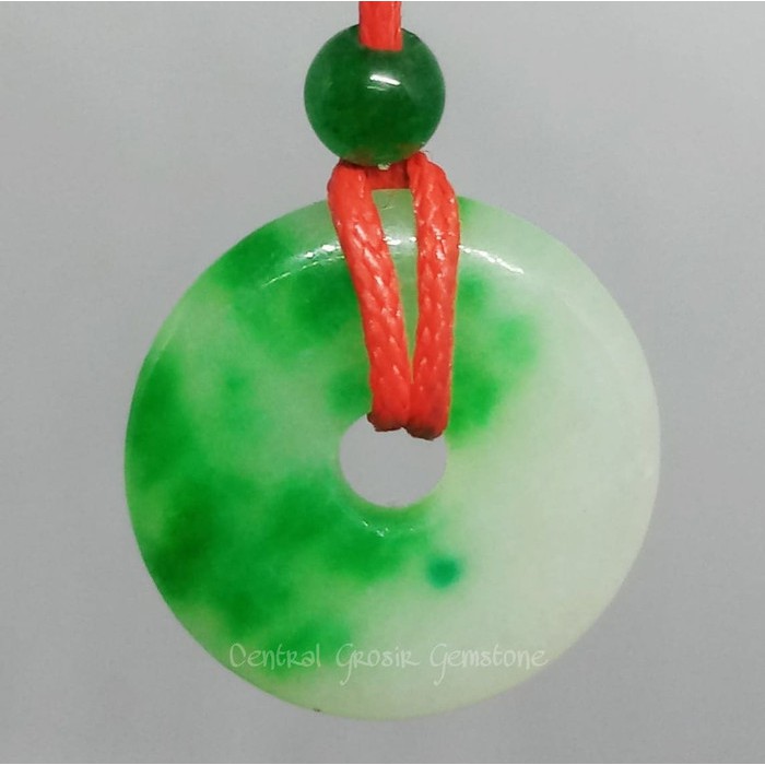 TERMURAH - LIONTIN BATU GIOK CHINA KALUNG GIOK KOIN HOKI GARANSI ASLI