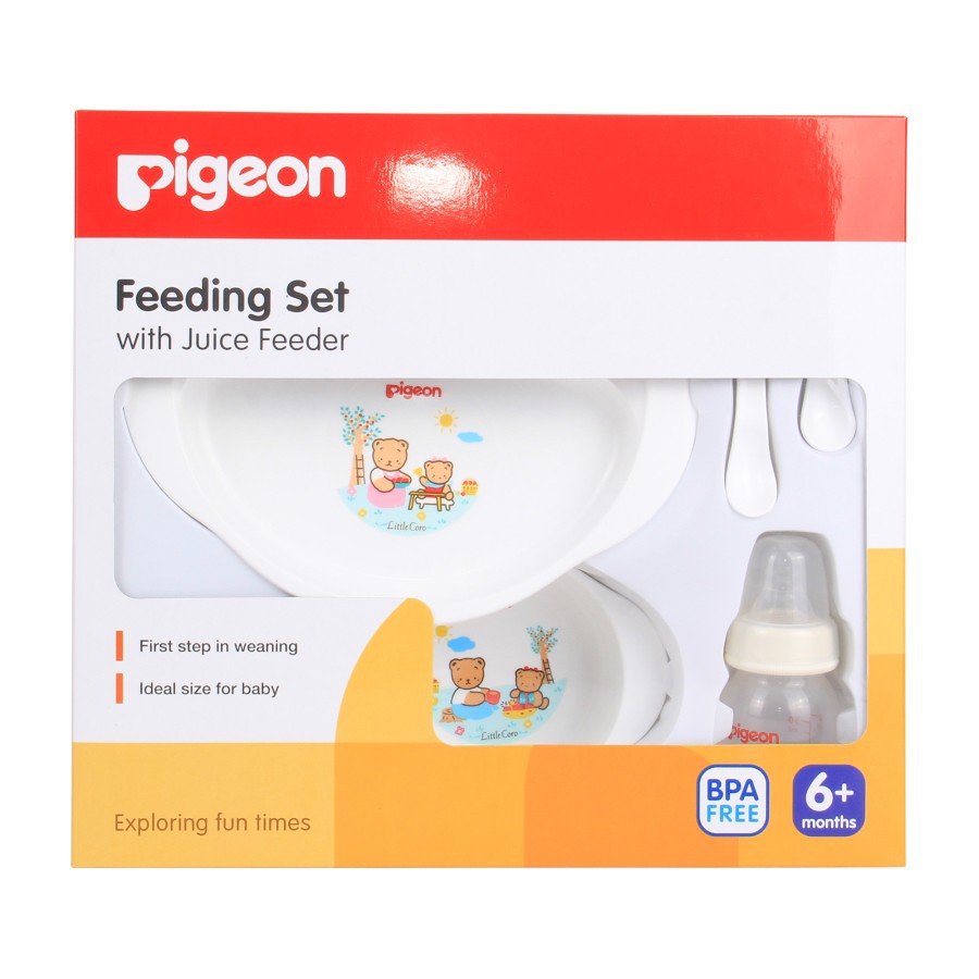 pigeon feeding set with juice feeder
