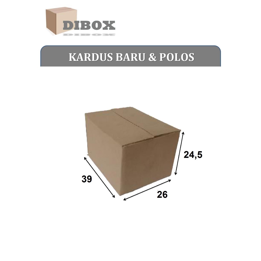 

KARDUS/BOX KARTON POLOS UKURAN 39 X 26 X 24,5 CM DOUBLE WALL
