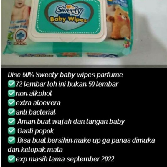 Tissue Basah Sweety 72 lembar