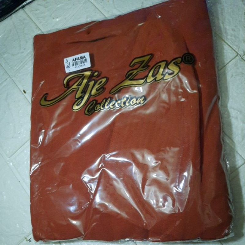 Aje zas khimar Afama ori Aje zas / jilbab cringkel jilbab instan jumbo / Bergo Instan Crinkle jumbo / kerudung syari-Merah bata