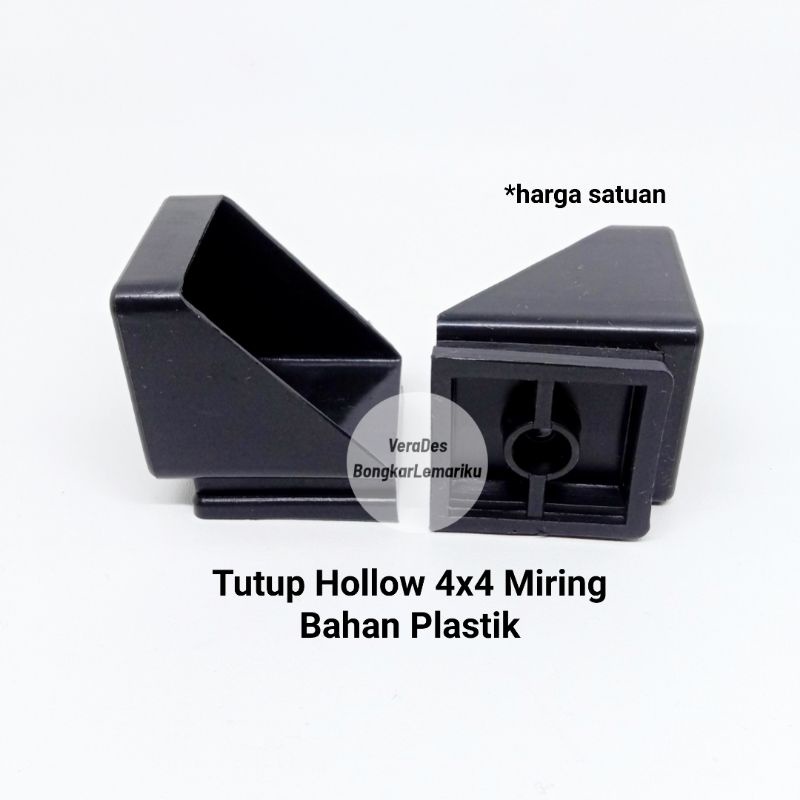 Tutup Hollow 4x4 Plastik Miring / Kaki Kursi Meja Holo