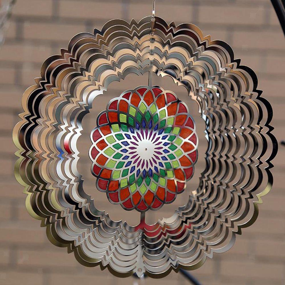 Populer Wind Spinner Dekorasi Halaman 3D Hollow Out Wind Chime