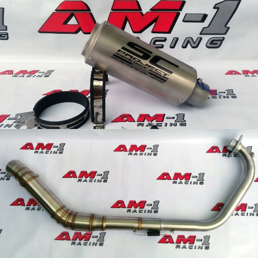 Knalpot SC Project Sandblast GSX150 150R Satria F FU Injeksi karbu BERKUALITAS
