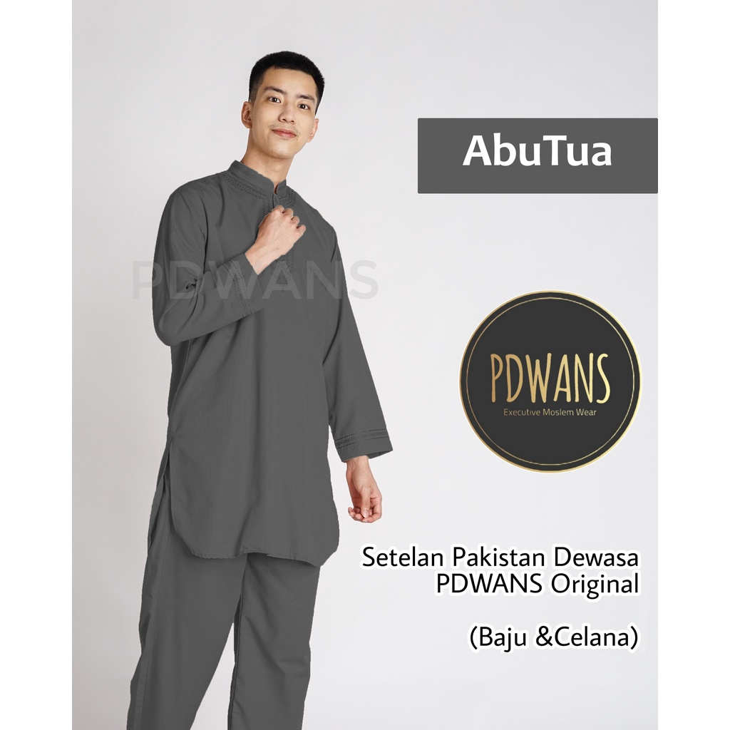 SETELAN PAKISTAN DEWASA Seri WARNA Baju Koko Bordir Muslim BAJU UMROH Pria - PDWANS PAKISTAN-WRN