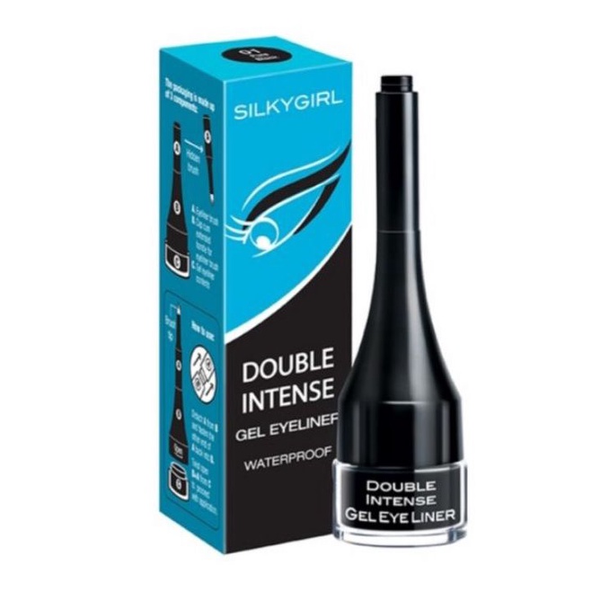 Silkygirl Double Intense Gel Eyeliner Waterproof - 01 Pure Black