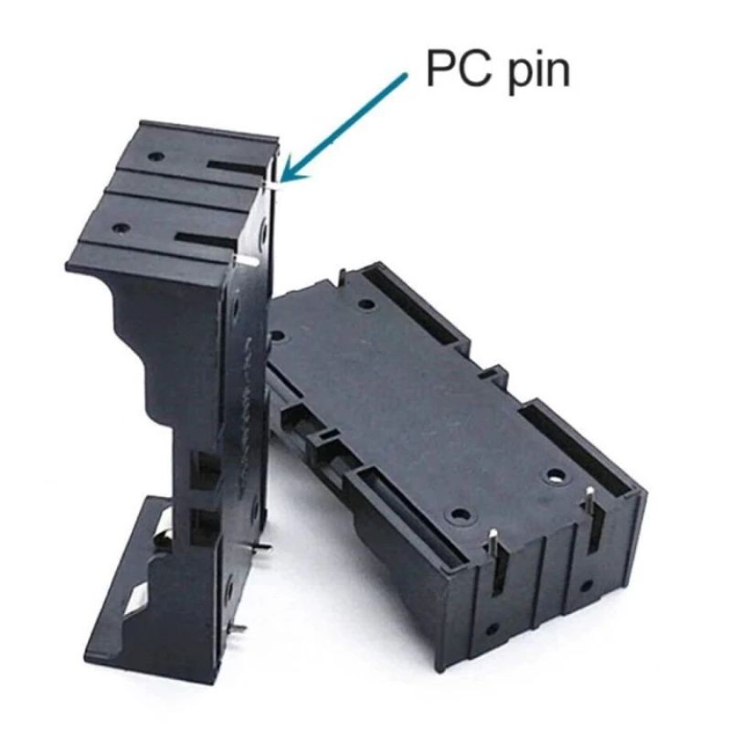 Tempat Baterai 2x 18650 Plat Lempeng Double Battery Holder PC PIN