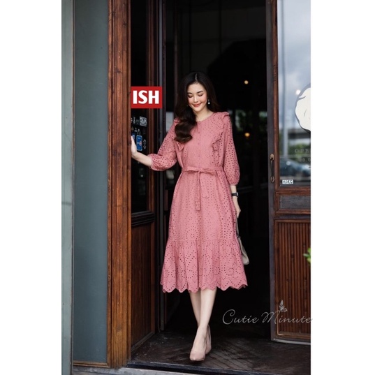 DRESS MAXI KATUN CUTIE MINUTE WANITA GAUN PESTA KONDANGAN PREMIUM IMPORT BANGKOK