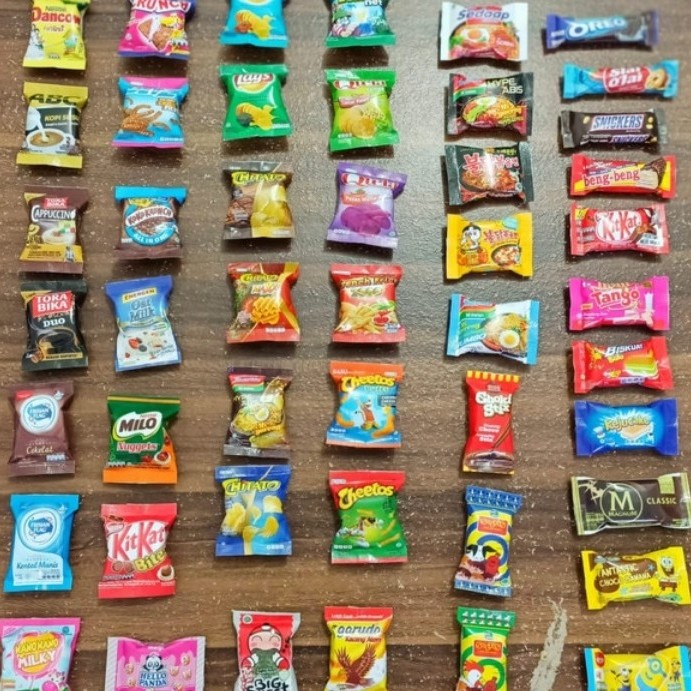 Magnet Gantungan Kunci Miniatur Snack