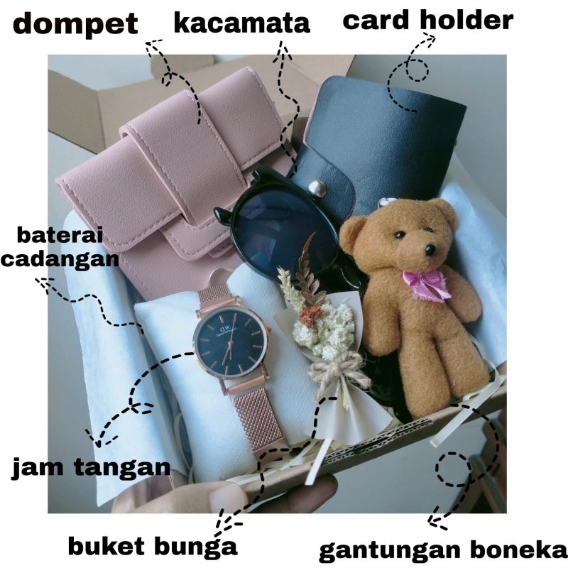 Hampers Cewek Dompet Graduation / Ulang Tahun / Birthday / Anniversary (Paket Medium Special)