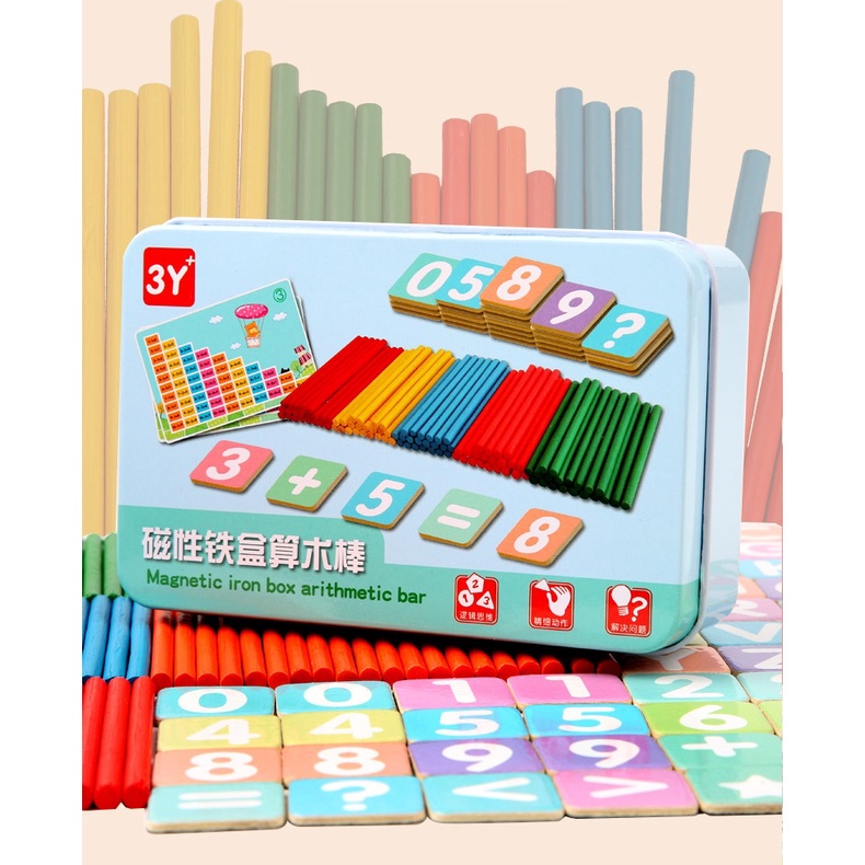 Educational Tin Box , latihan berhitung, penjumlahan , maianan edukasi, penjumlahan