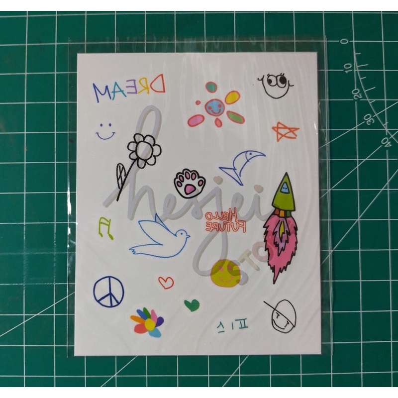 NCT DREAM HELLO FUTURE TATTOO STICKER FOLDED POSTER JISUNG RENJUN