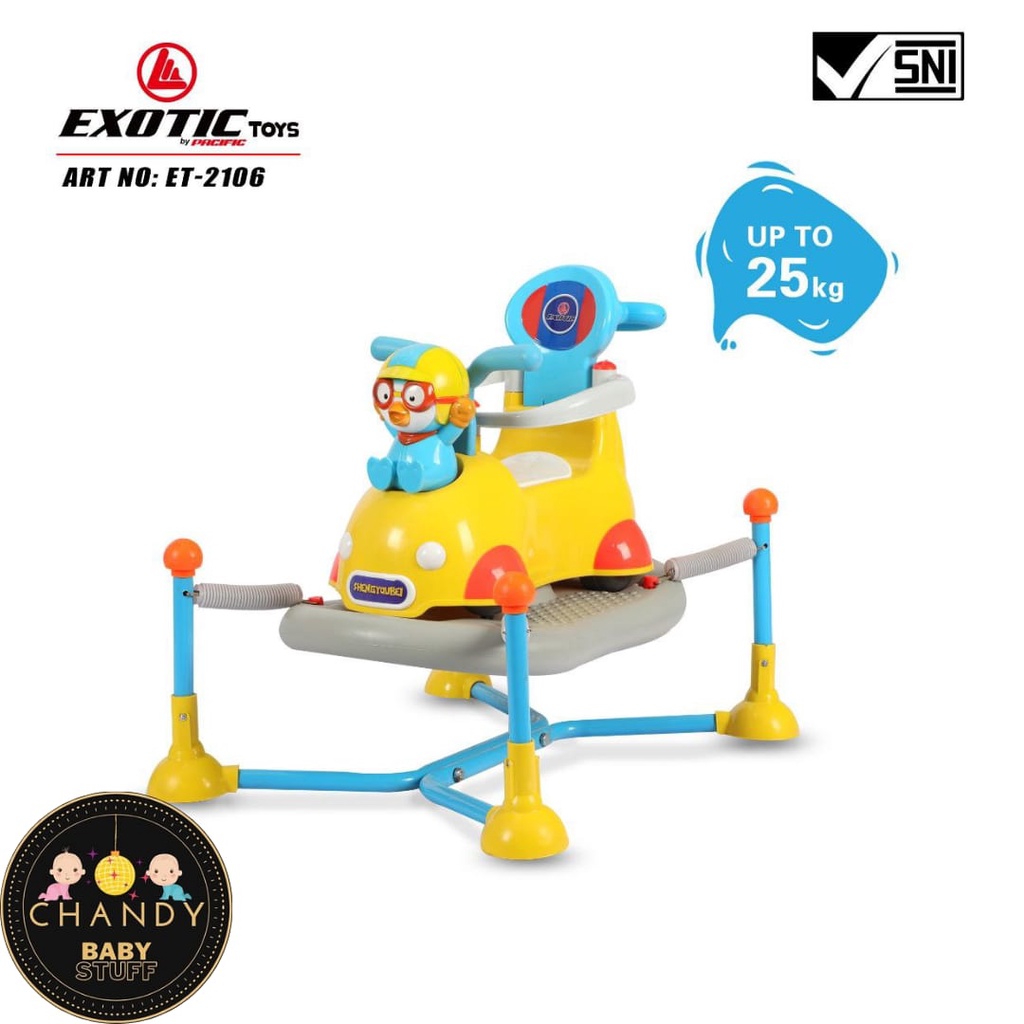 MAINAN ANAK MOBIL PORORO ROCKING CAR MULTIFUNGSI 4IN1 EXOTIC ET 2106