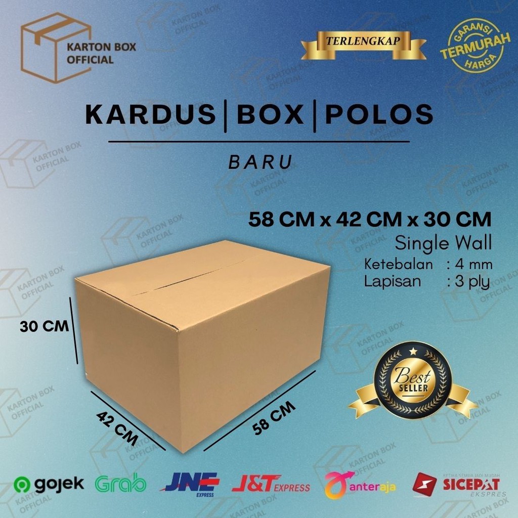 

Kardus Karton Box Besar 58x42x30 CM Kotak Dus Packing Jumbo Kokoh Polos
