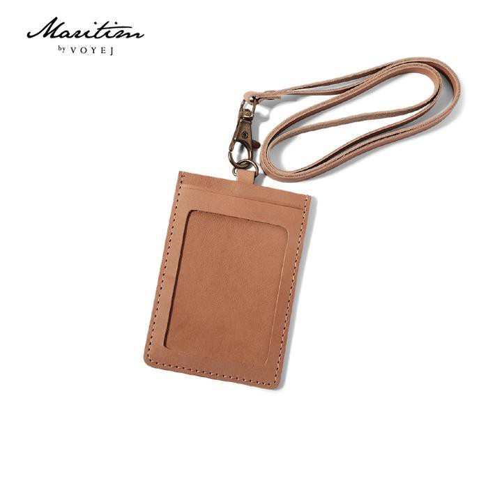 

MARITIM Kei ID Card Lanyard - Lanyard ID Kulit Asli - Natural