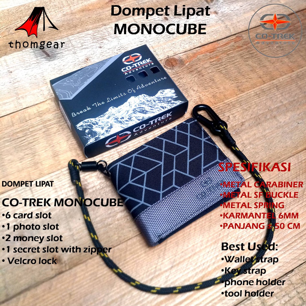 Ready Dompet Cotrek Adventure Dompet Lipat Cordura Monocube Thomgear Probolinggo