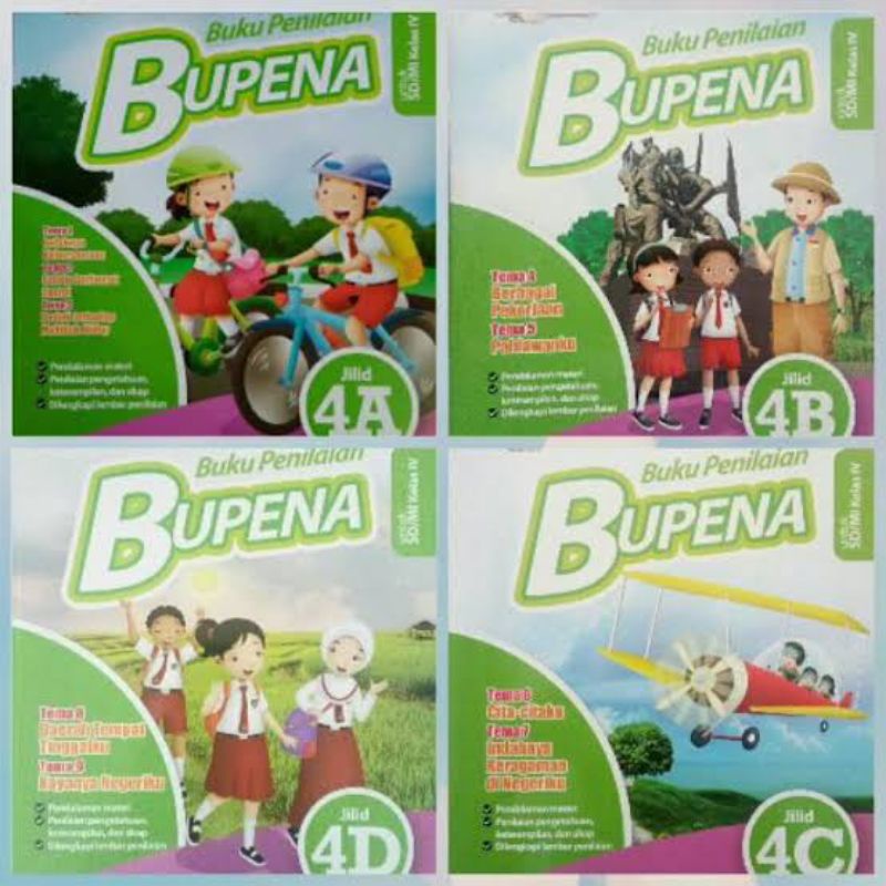 BUKU BUPENA KELAS 4SD A, B, C, D BARU/BEKAS